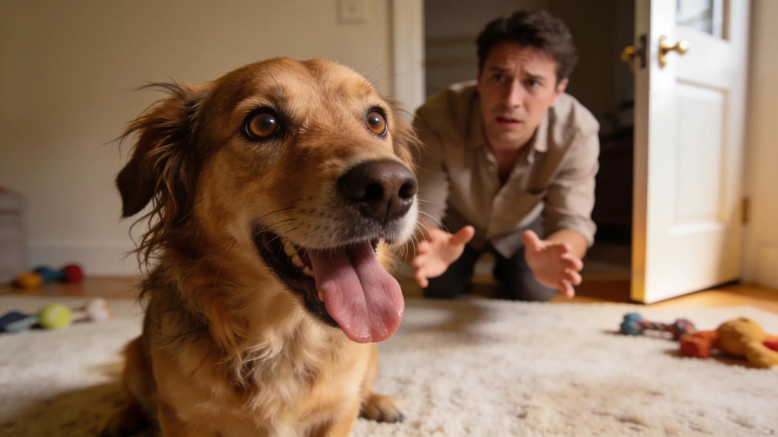 Dog showing signs of distress, illustrating the importance of recognizing emergency symptoms in pets